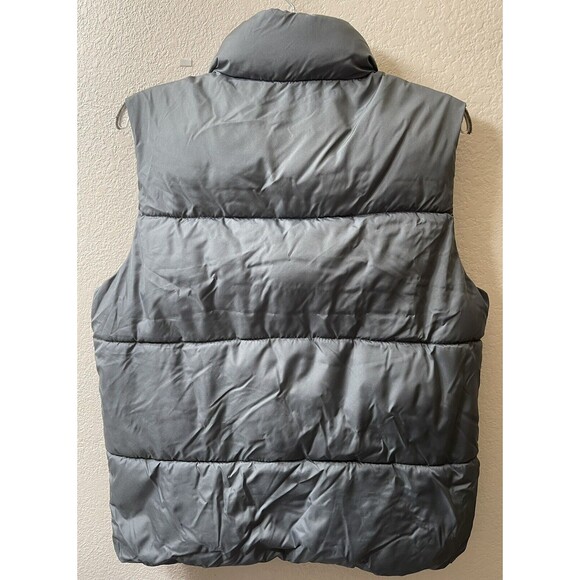 OLD NAVY WARM VEST COLOR GRAY NYLON/POLY PUFFER ZIP UP SIZE S/P/CH EUC - Picture 8 of 10
